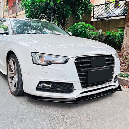Gloss Black Front Spoiler Lip Splitter for Audi A5 S5 8T Sline (2012-2017)