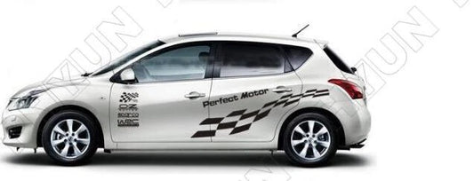 161cm Black Lattice Vinyl Decals for Car Styling Stickers Waterproof