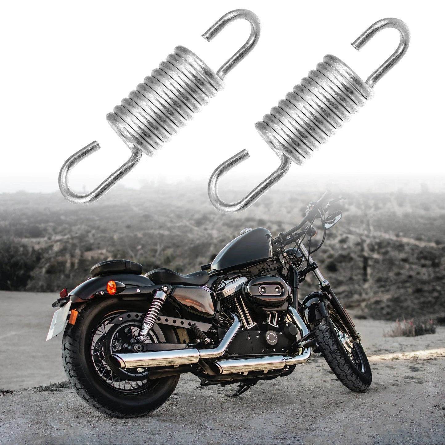 10pcs 6cm Length Silver Tone Motorcycle Brake Pedal Return Springs for Suzuki