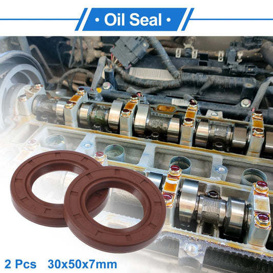 Oil Seal 2 x Seal Ring 30x50x7mm Brown FKM Rubber for MakeModel