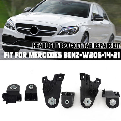 Headlight Bracket Repair Kit 6 x ABS for Mercedes Benz C-Class W205 (2019-2021)