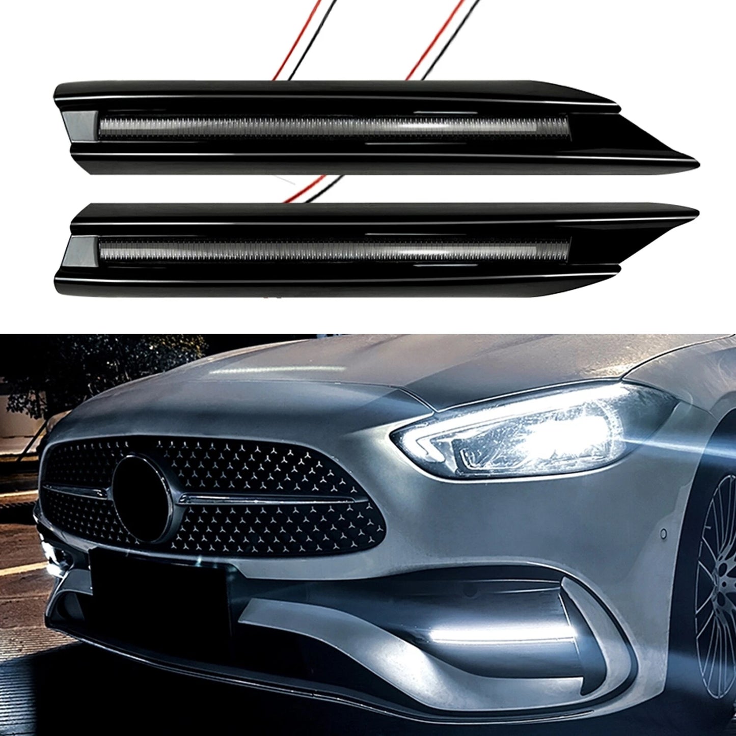 Front Air Vent DRL Daytime Running Light for Benz W206 C200 C43 (2022-2024)