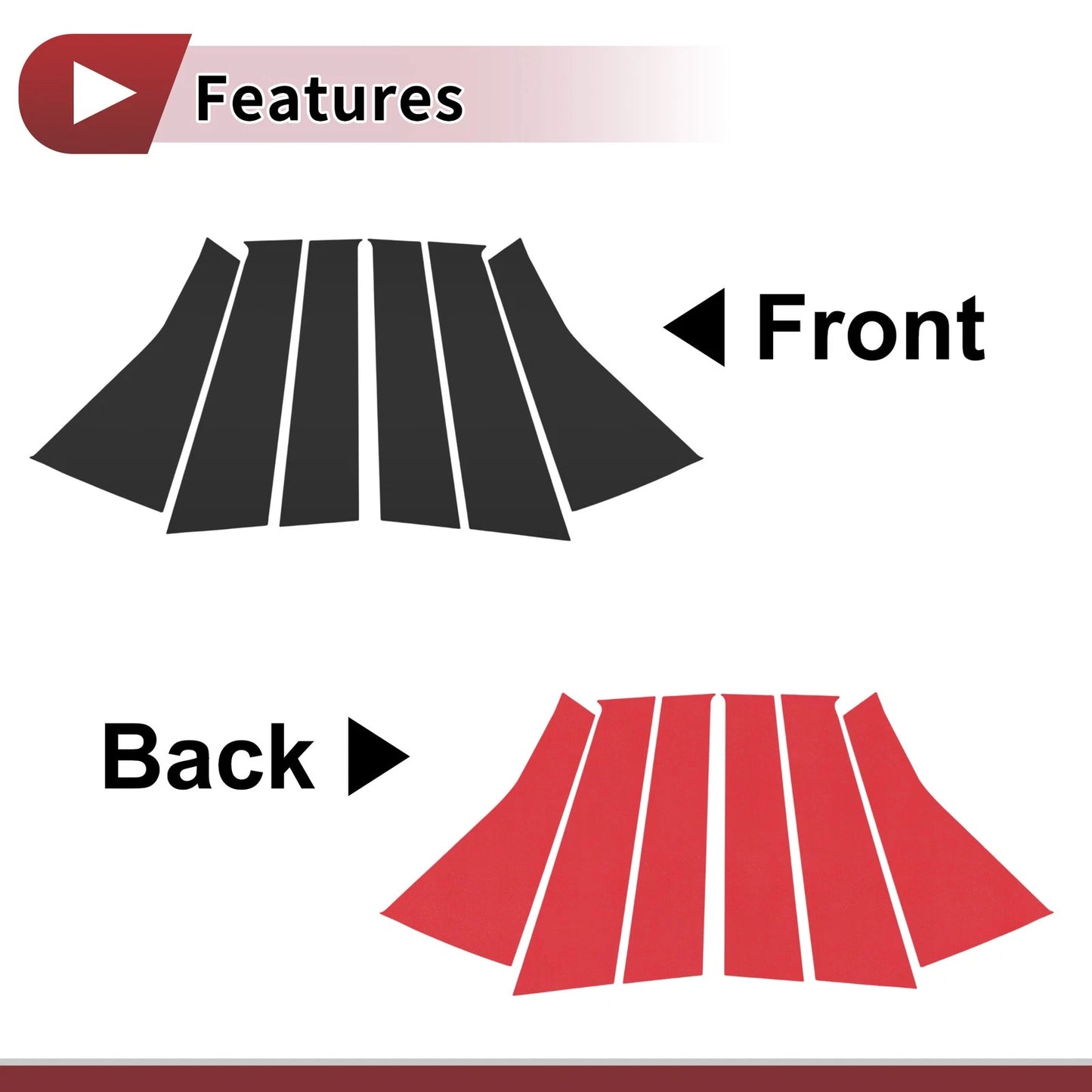 Door Pillar Window Trim for Nissan NOTE E12/E13 Black (2013-2019)
