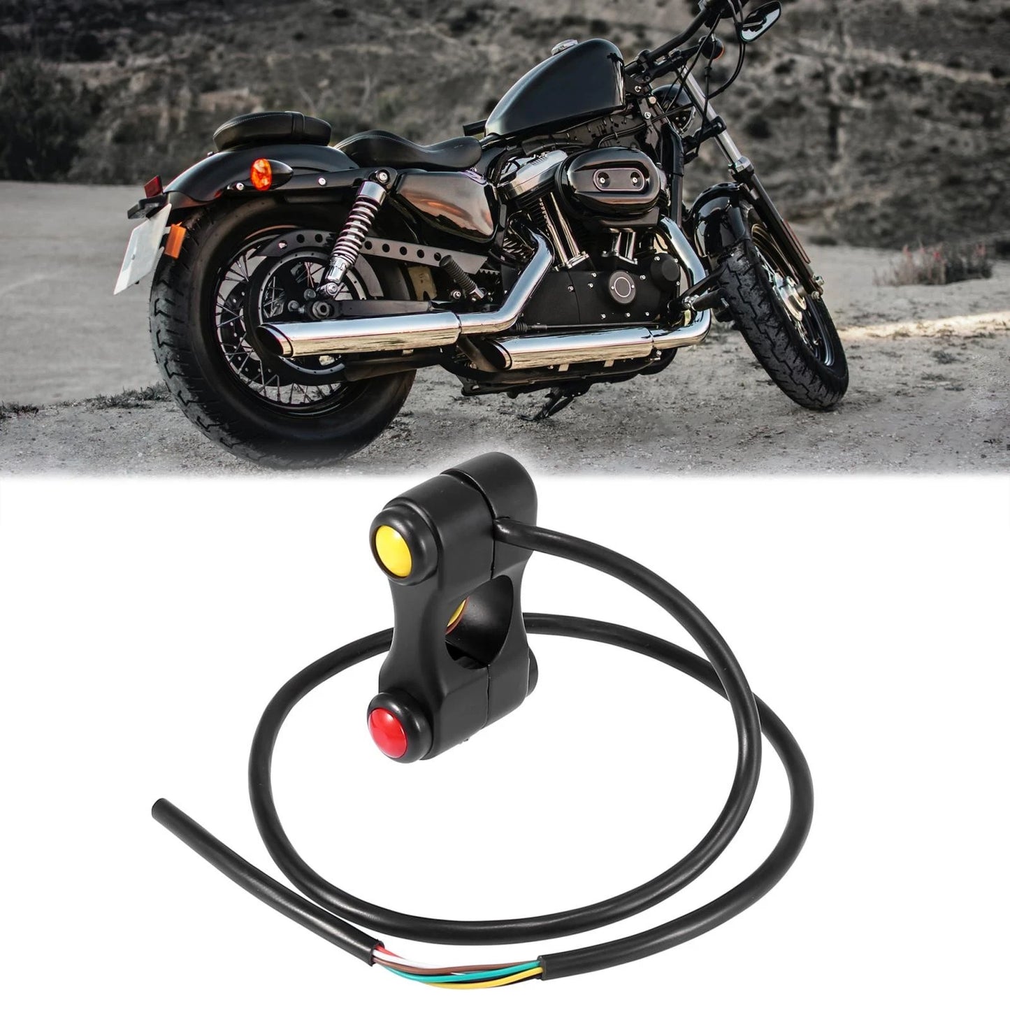 Handlebar Switches 12V 3-Button for Motorcycle