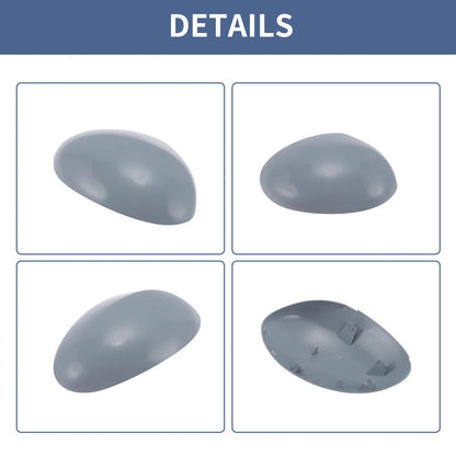 Right Passenger Side Mirror Cover Cap Replacement Grey for CITROEN C1 (2005-2014)
