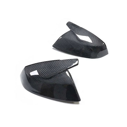 Replace Carbon Fiber Wing Mirror Cover Housing Kit For Audi Q5 Q7 2017-2023