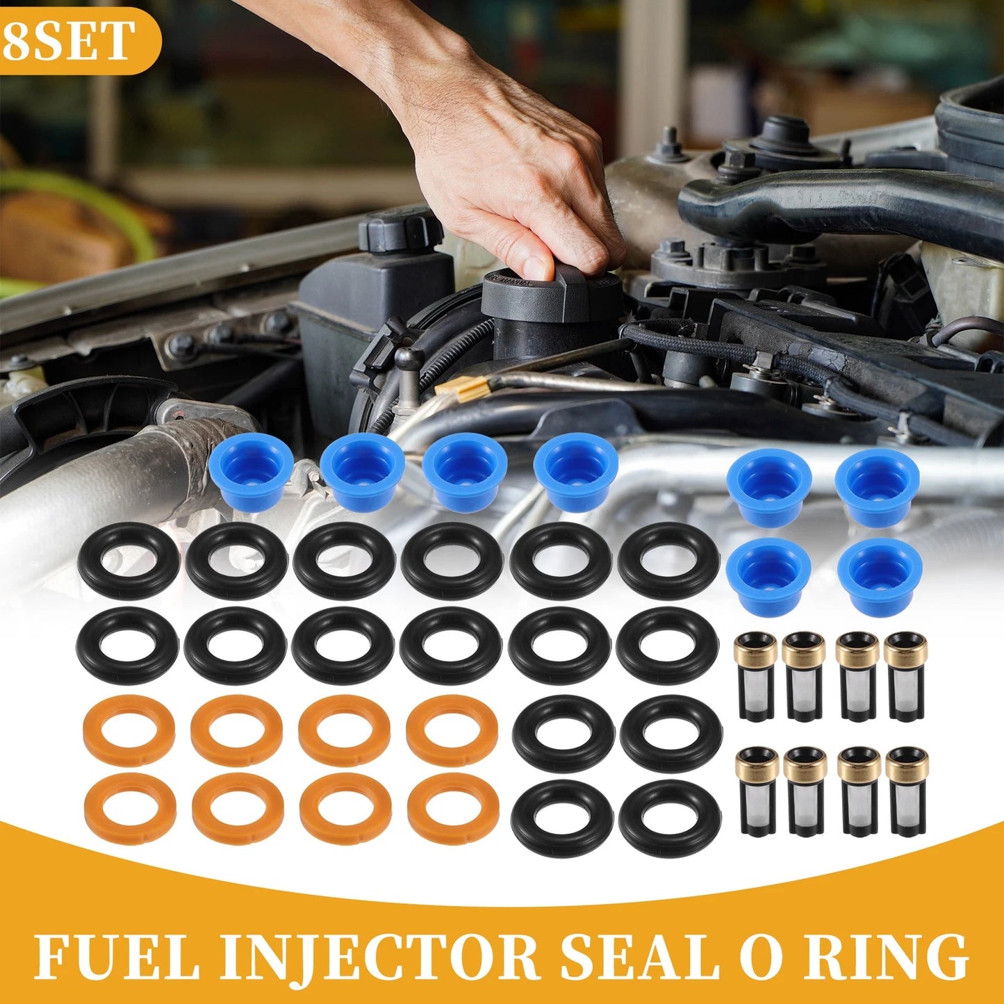 8 x Fuel Injector O Rings for Ford F-150 4.6L (1985-1996)