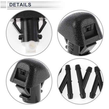 6 x Windshield Washer Nozzles & Hose Connectors for Honda