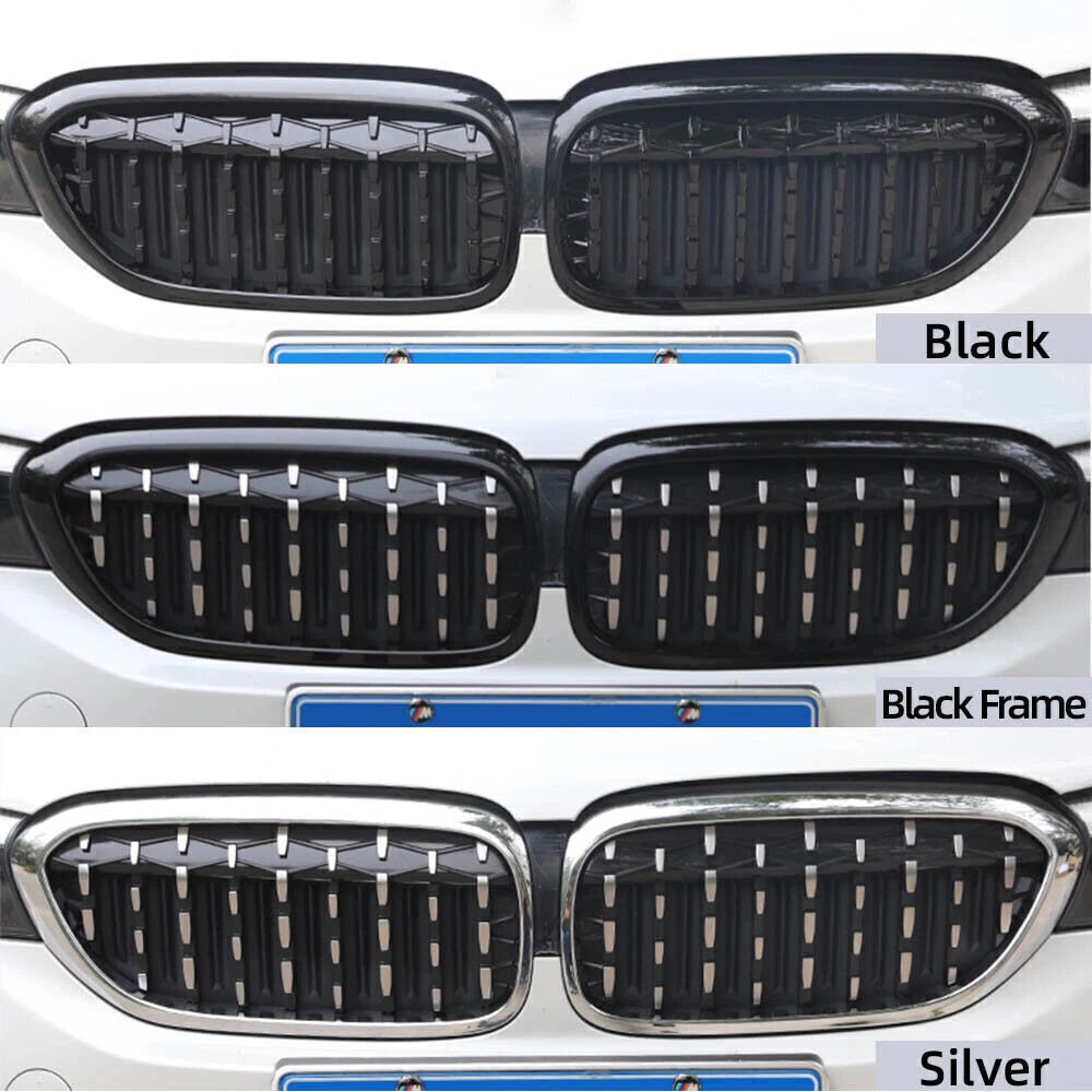 Gloss Black Diamond Front Kidney Grille for BMW G30 G38 520i 530i 540i (2017-2020)