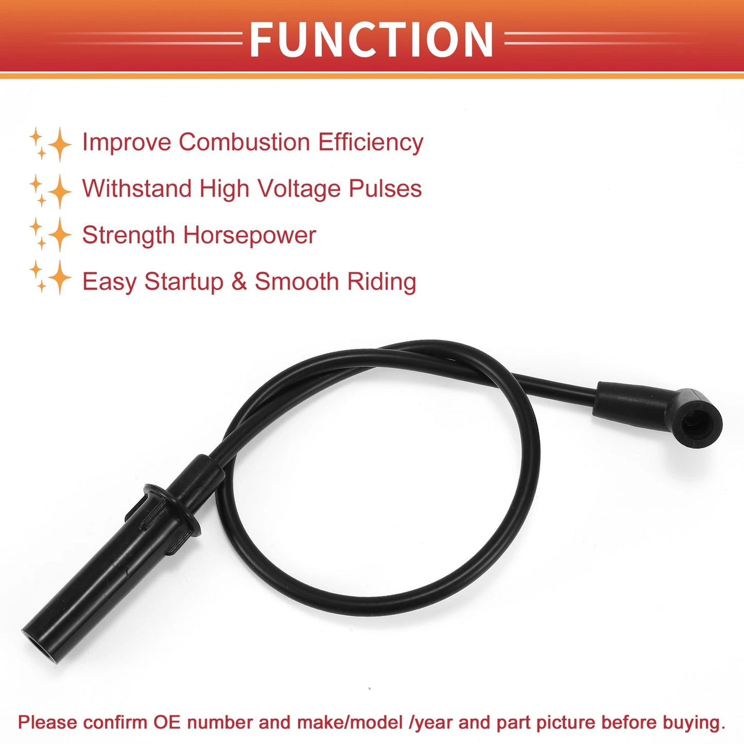 7 x Spark Plug Wire Ignition Coil Cable for Dodge Dakota (1999-2003)