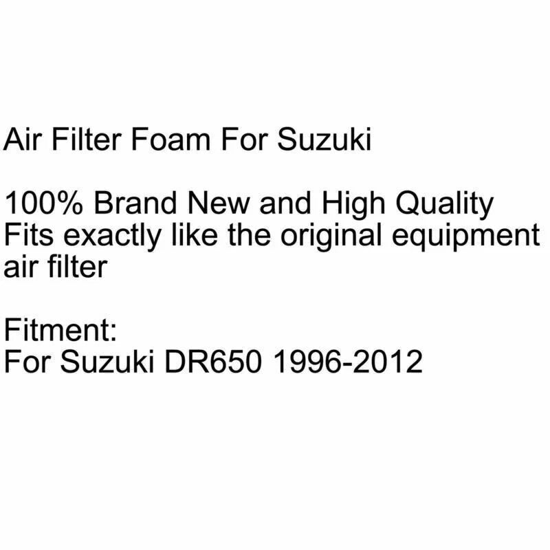 Air Filter Foam for Suzuki DR650 (1996-2012) - Yellow F2