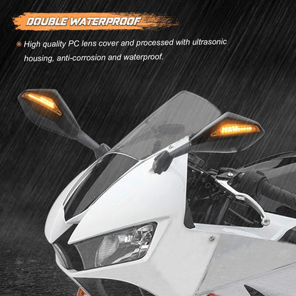 LED Turn Signal Mirrors for Yamaha YZF600R FZ6R R6 R1 (1996-2023)