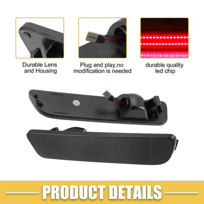Rear LED Side Marker Light for Ford (2004-2008) - Black Lens, Red Light