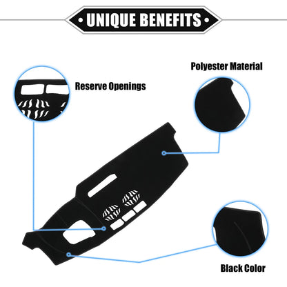 Dashboard Cover Mat Protector for Mazda CX-5 2016-2023 Black
