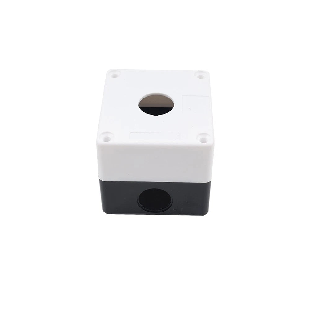 22mm Push Button Switch Box for Control Station - White & Black