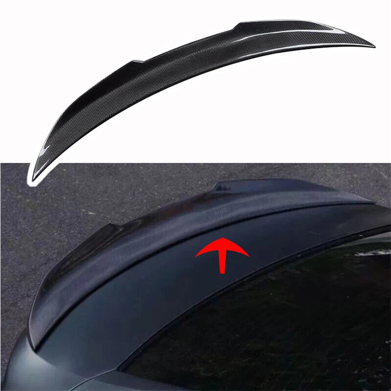 Carbon Fiber Rear Trunk Spoiler Wing Lip V Style Fit for Cadillac CT5 2020-23