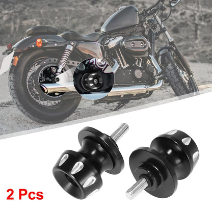 2 x Swing Arm Spools Sliders Stand Screw 6mm M6x1.0 Black for Yamaha