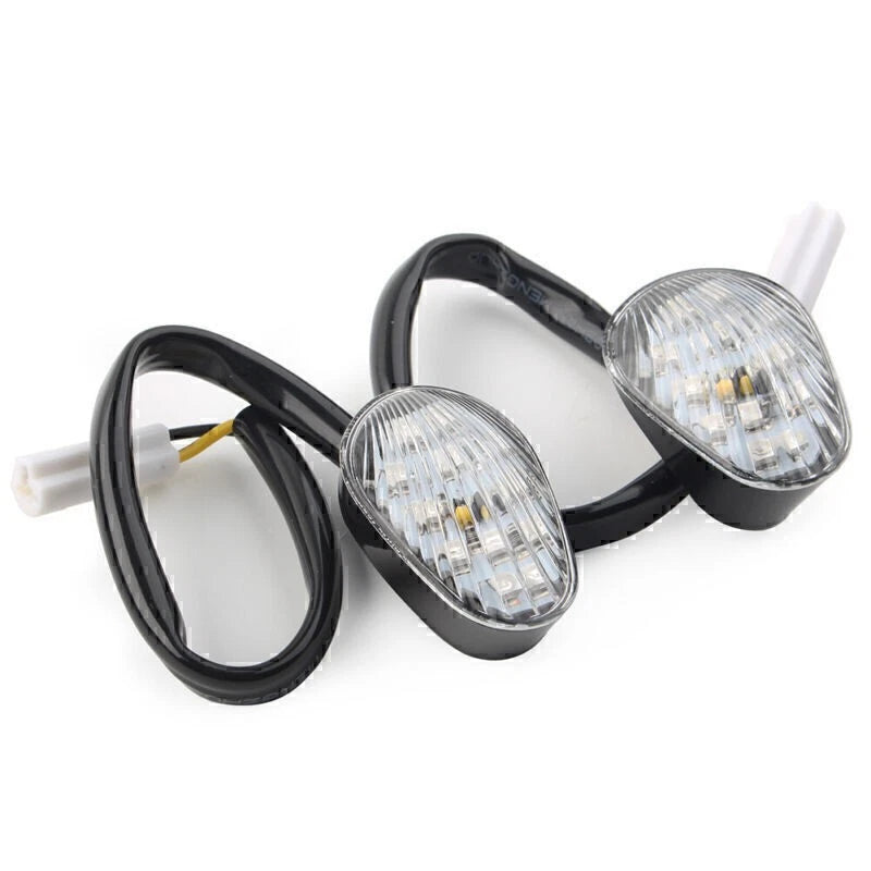 Clear LED Flush Mount Amber Turn Signal Lights for Yamaha YZF R1/R6 (2000-2023)
