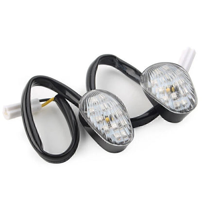 Clear LED Flush Mount Amber Turn Signal Lights for Yamaha YZF R1/R6 (2000-2023)
