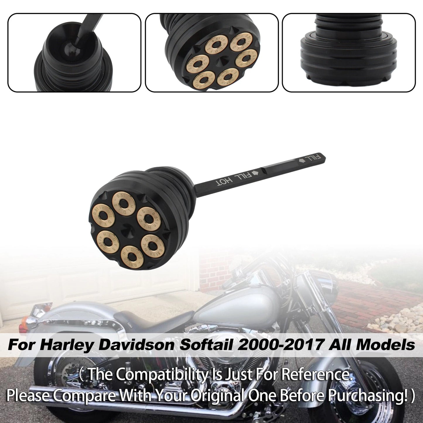 Dipstick Fuel Cap Connector for Softail (2000-2017)