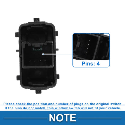 Rear Side Power Window Switch for Ford C-Max, Escape, Focus (2013-2018)