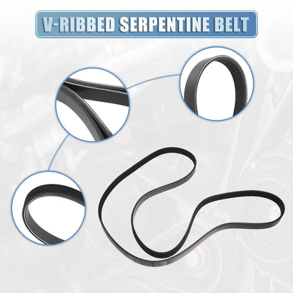 V-Ribbed Serpentine Drive Belt for Ford F-250 Super Duty 2002-2010 6.8L, 5.4L