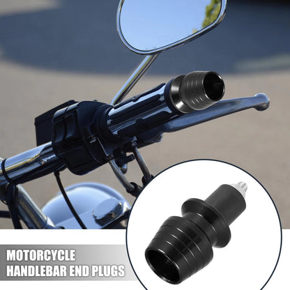 Handlebar Plugs / 1 pair / Black 7/8 in 22mm Aluminum Alloy for Motorcycle