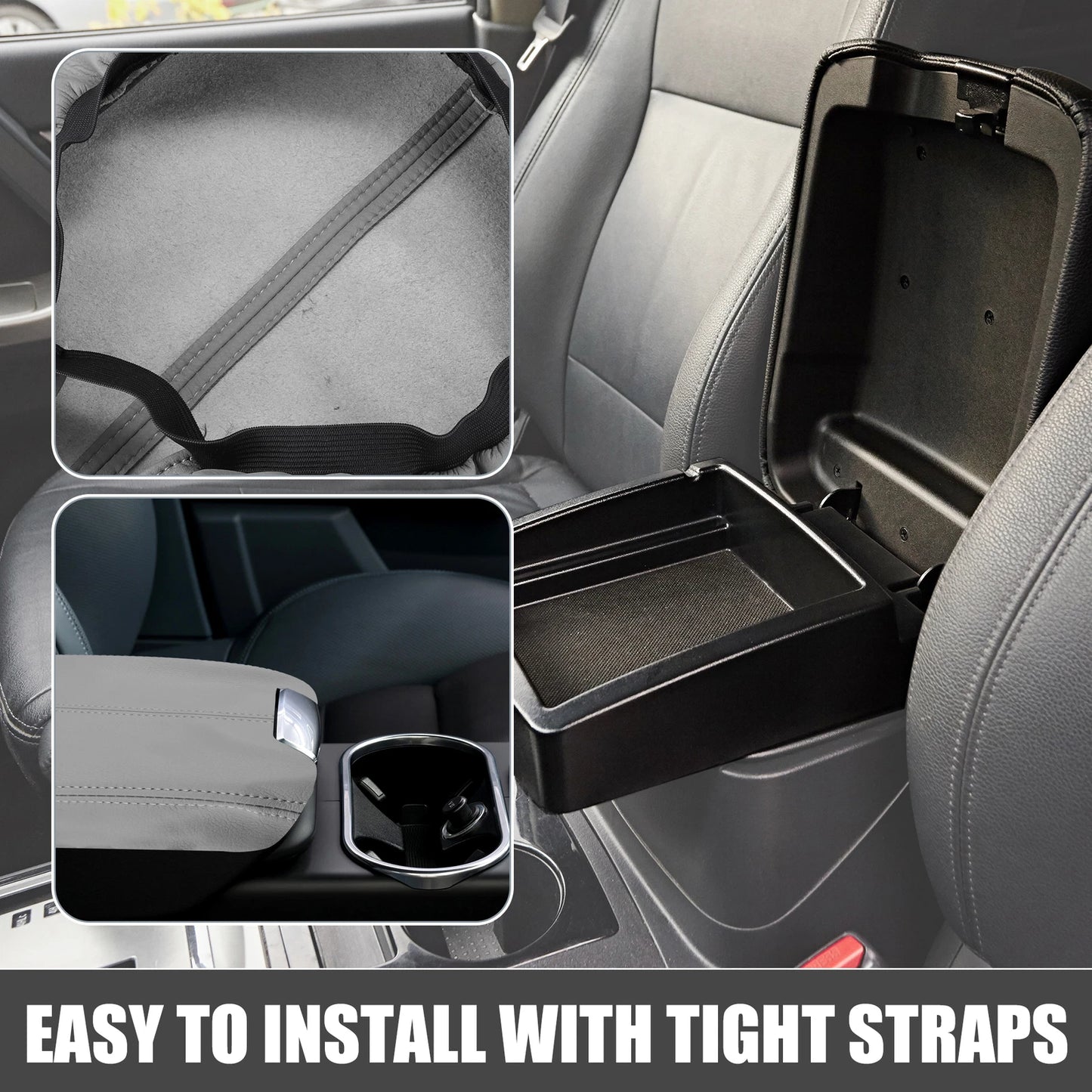 Car Center Console Armrest Cover for Honda Accord (2008-2012) Gray