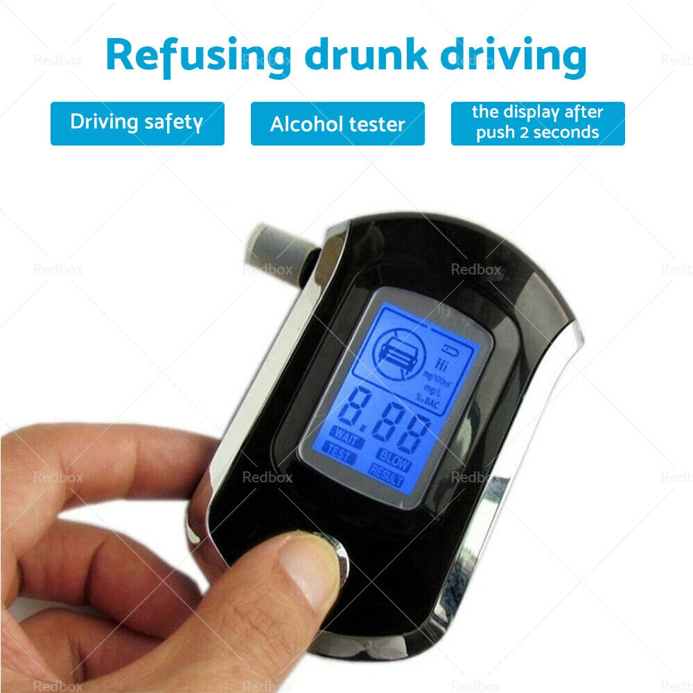 Portable Digital Breath Tester Alcohol Breathalyser for Personal Use