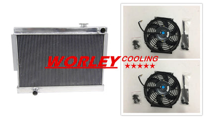 2 Row Aluminium Radiator & Fans for Holden Torana LH LX V8 (1970-1980)