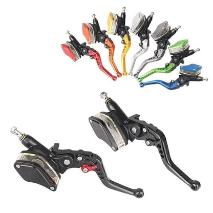 Black Clutch Brake Levers & Master Cylinder Reservoir for Motorcycle 22mm