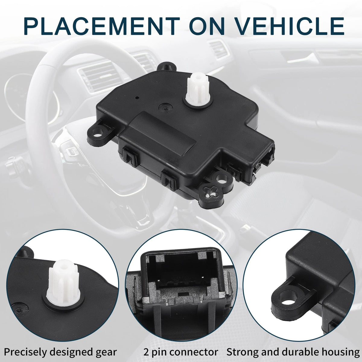 2 x No.68048902AA HVAC Heater Blend Door Actuators for Dodge Ram (2009-2010)