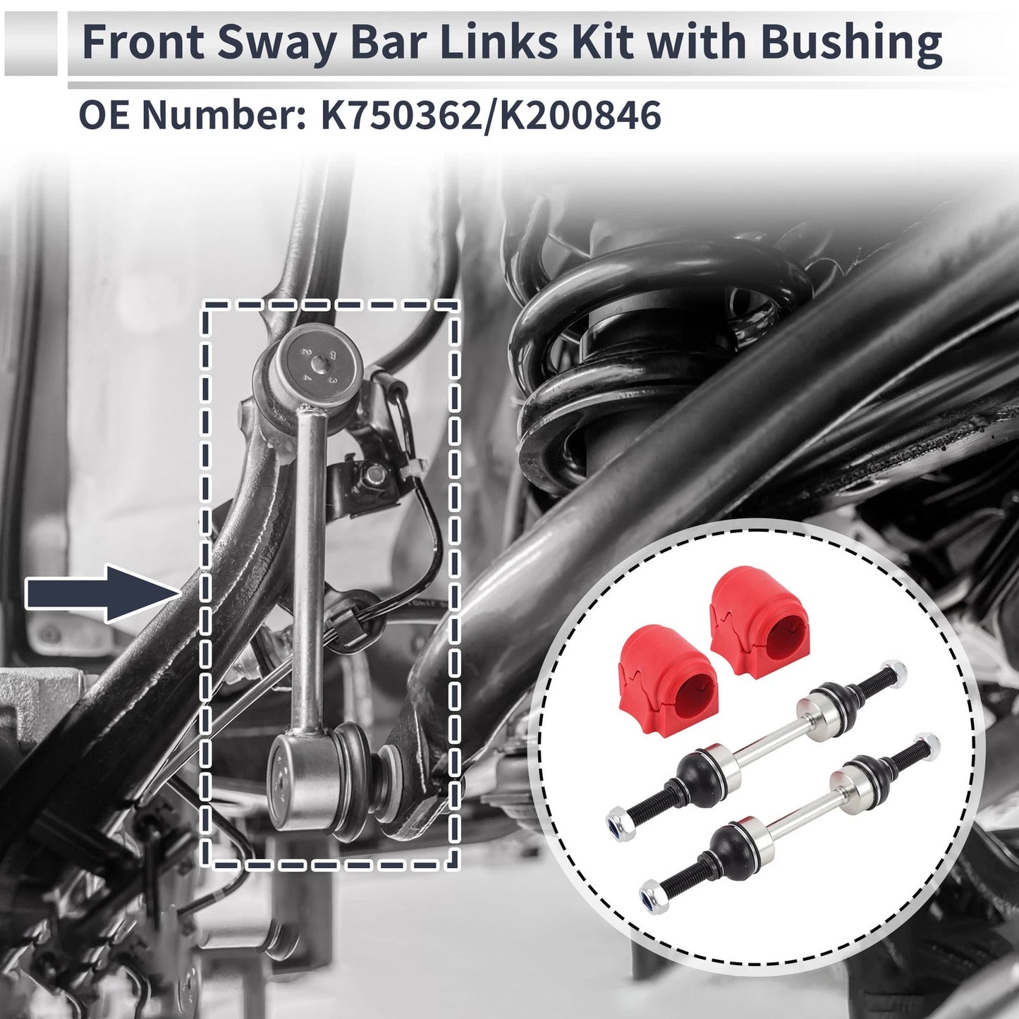 Front Stabilizer Bar Links & Bushings for Ford F-150 (2004-2023)