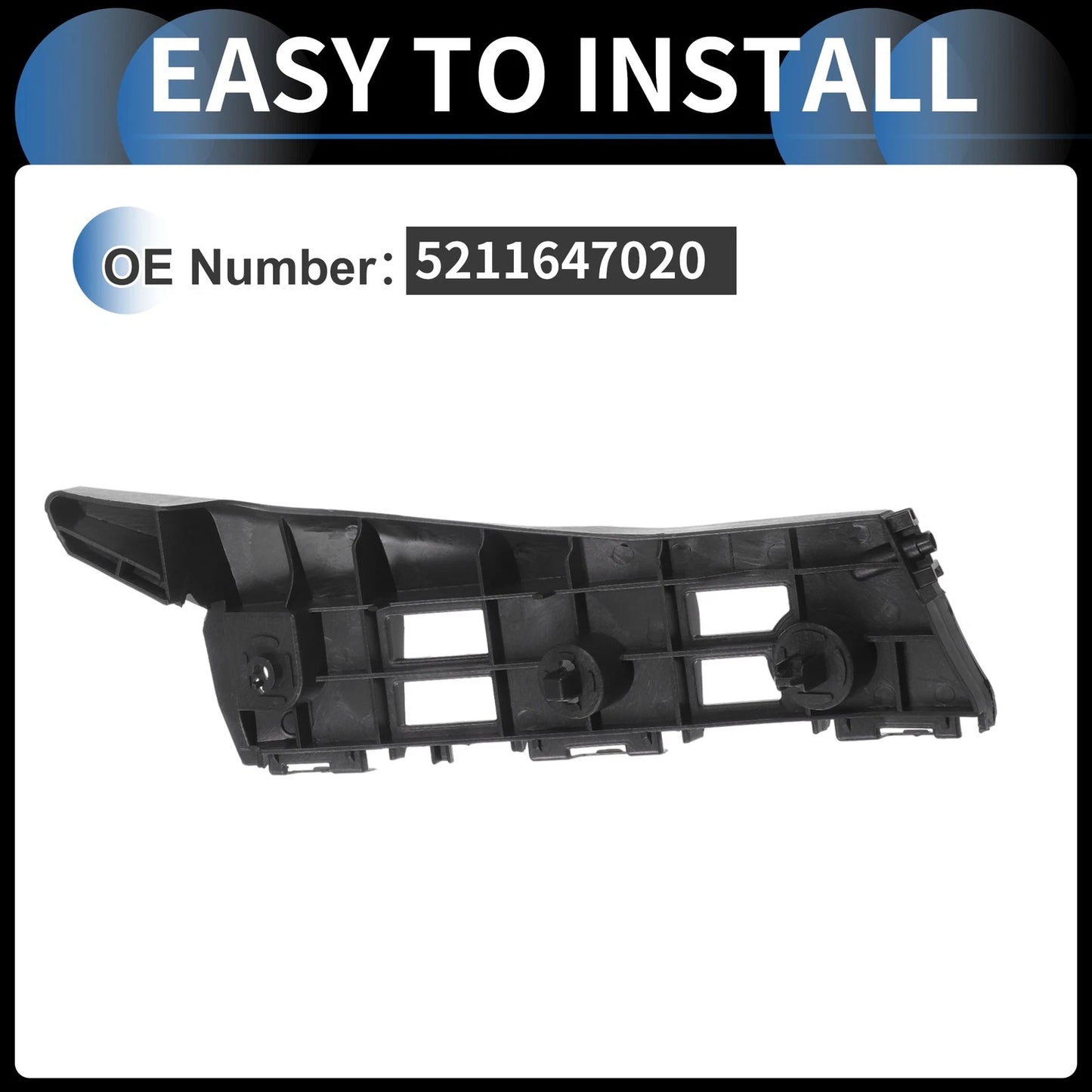 Left Front Bumper Retainer Bracket for Toyota Prius (2010-2015)