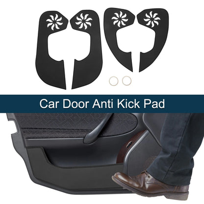 Car Door Anti Kick Pad Sticker Protector for Jeep Compass (2017) - Black Set
