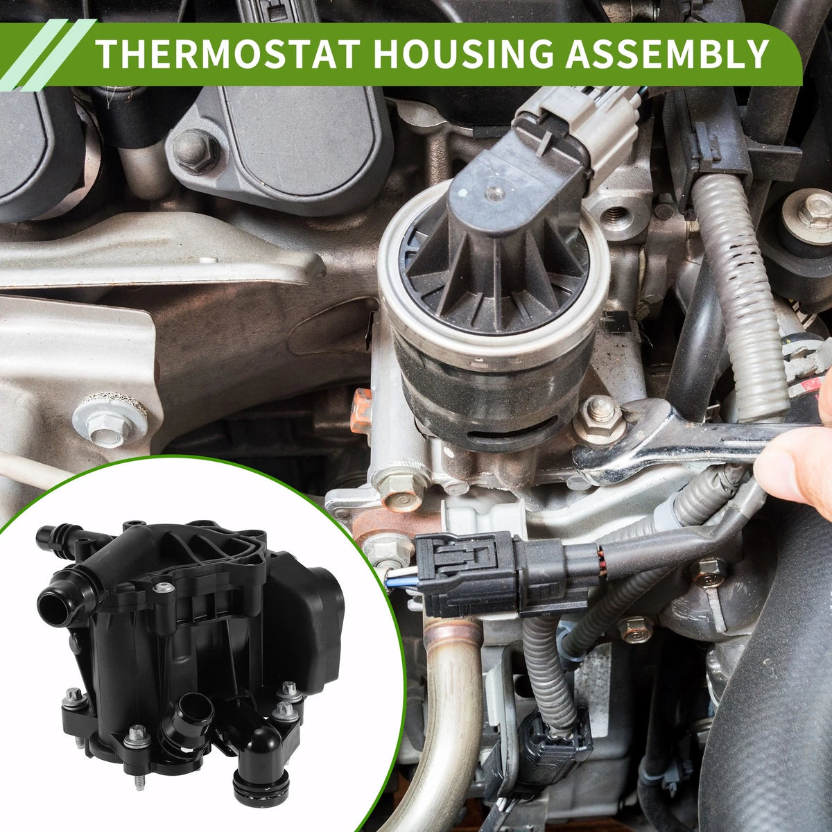 Engine Coolant Thermostat Housing Assembly for BMW 230i xDrive (2017 - 2021)