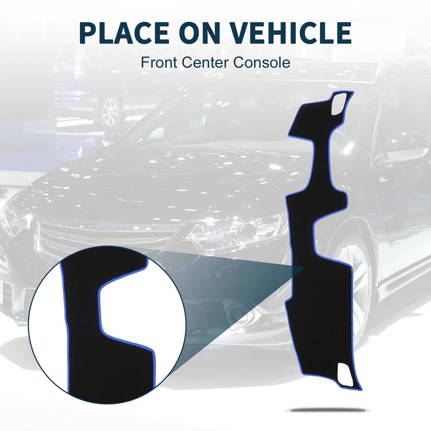 Dashboard Cover Mat for Honda Accord CY2 Sun Protector Pad Black Blue