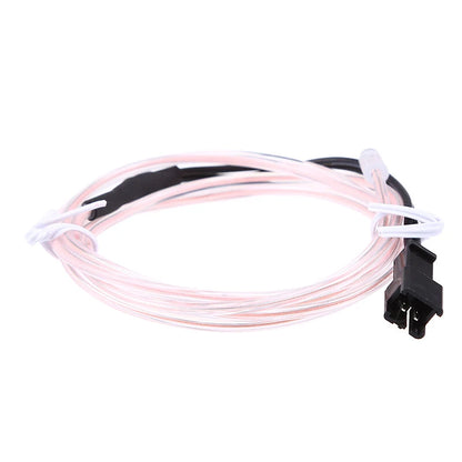 5M LED EL Wire White Cold Light Neon Strip for Car Interior Decor