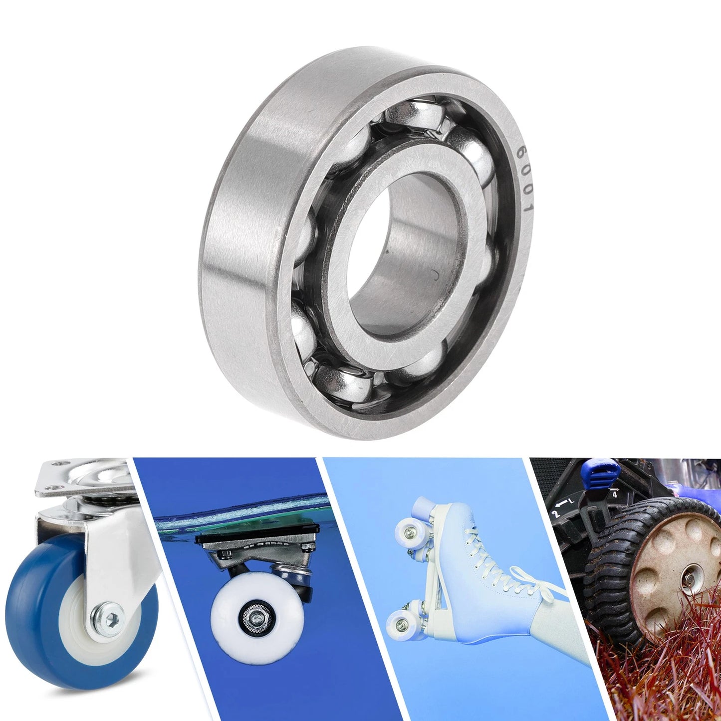 6001 Deep Groove Bearings 12x28x8mm for Scooter Skateboard Wheel