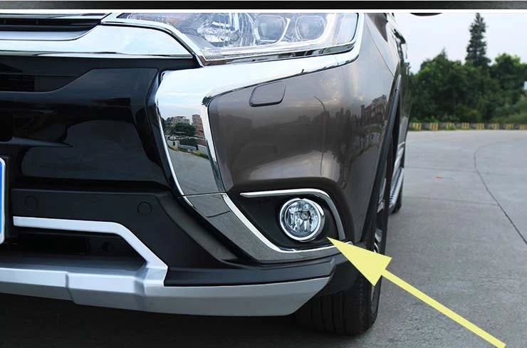 Chrome Front Fog Light Cover Trim for Mitsubishi Outlander (2016-2020)