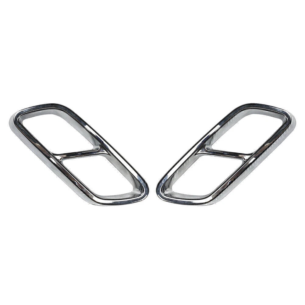 Chrome Rear Exhaust Muffler Tail Pipe Cover Trim for Mercedes C-Class (2022-2023)