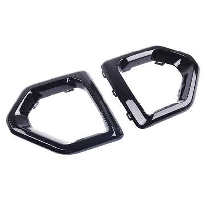 Gloss Black Front Fog Light Outer Bezel Cover for GMC Sierra (2019–2021)