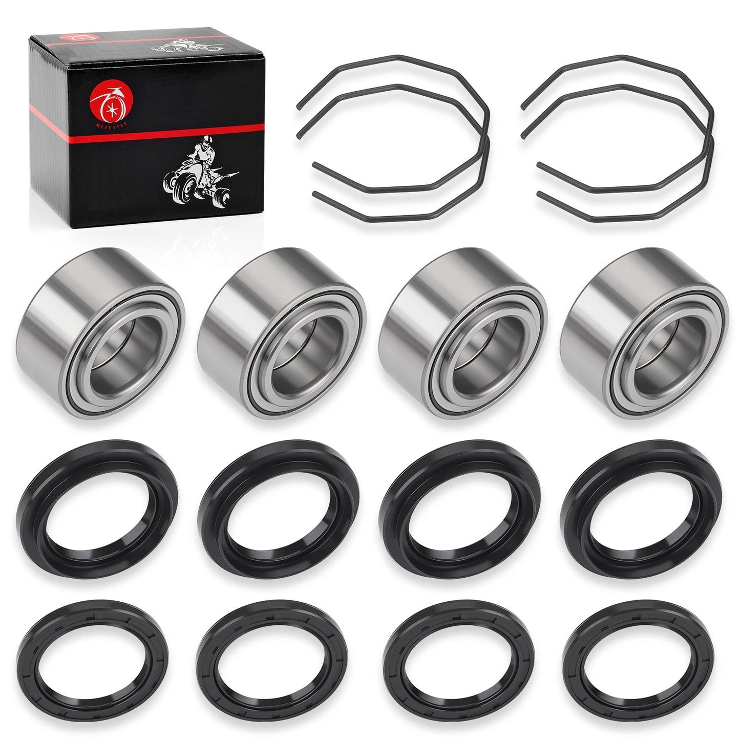 Front Rear Wheel Hub Bearings & Seal Kit for Arctic Cat