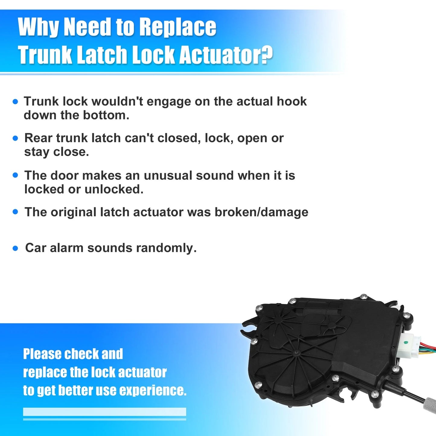 Rear Trunk Tailgate Lock Actuator for BMW X3 (2011-2017)