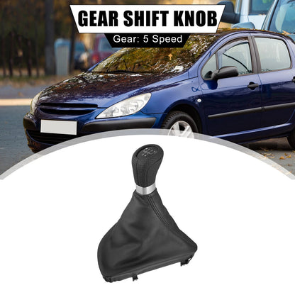 5 Speed Gear Shift Knob Head Black Silver Tone for BMW 1 Series (2004-2013)