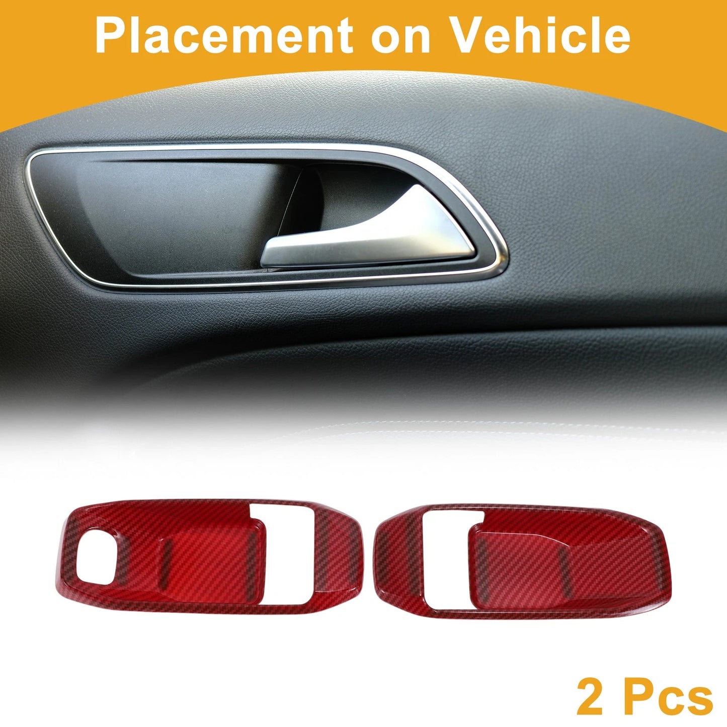 Interior Door Handle Bowl Cover Trim for Jeep Wrangler Gladiator JT 2 x 2020-2023