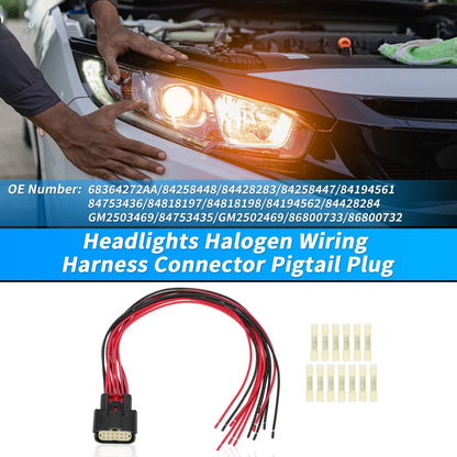 Headlights Halogen Wiring Harness Connector for Ram 1500 (19 - 21)