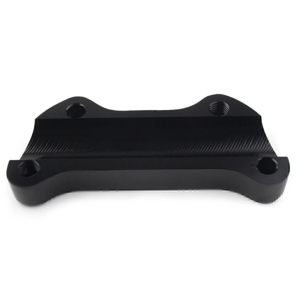 Black Smooth Handlebar Riser Top Clamp for Harley Dyna Softail Sportster