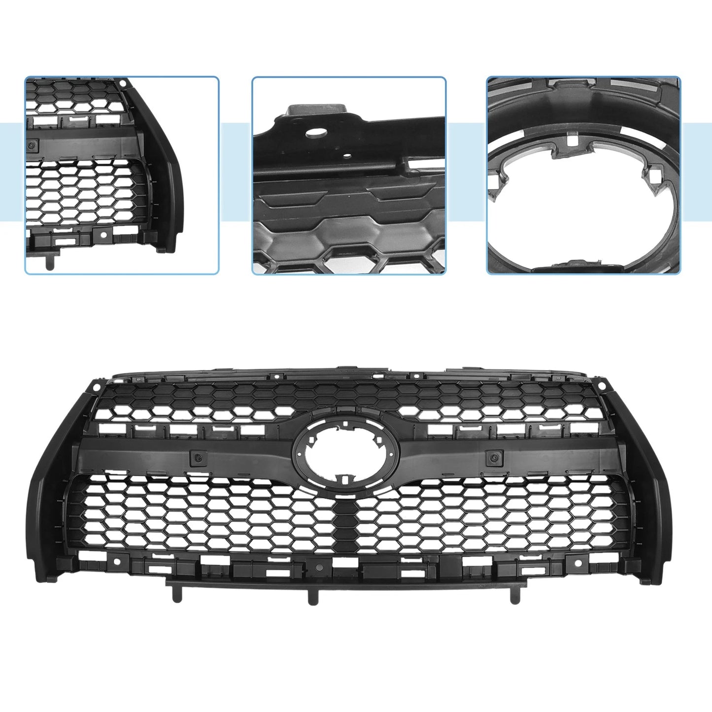 Front Bonnet Bumper Grille for Toyota RAV4 2009-2012 Black