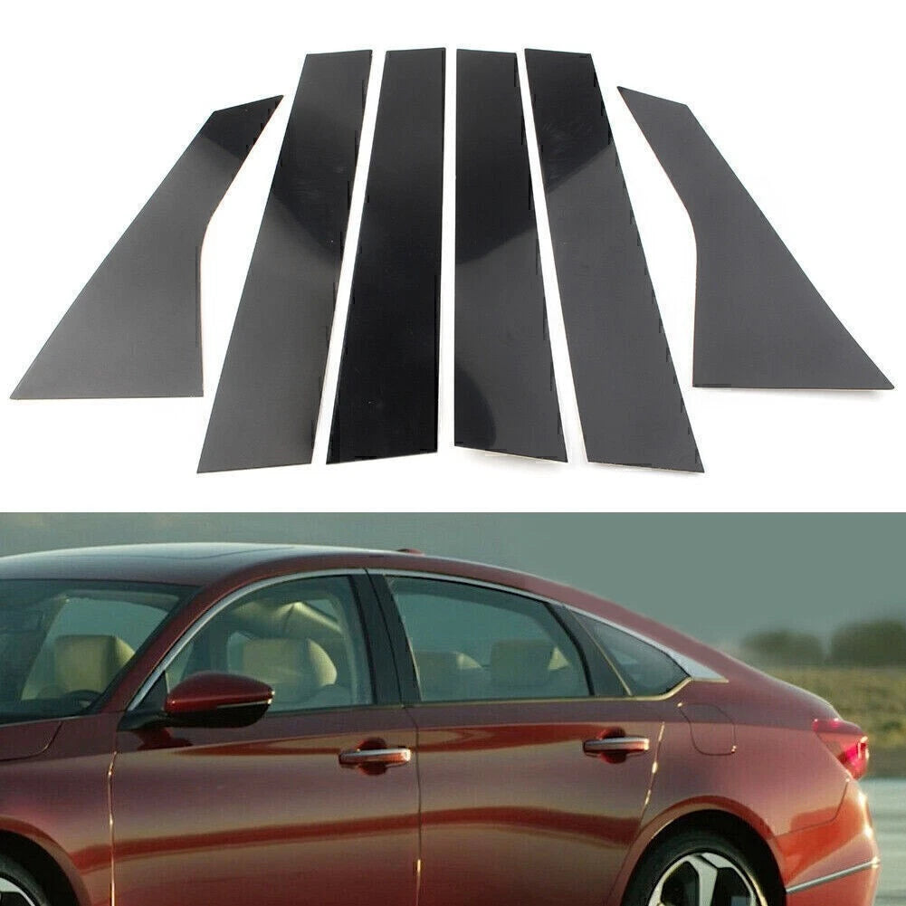 Pillar Post Door Window Trim Covers for Honda Accord (2018-2020) Black